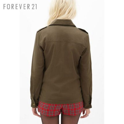 FOREVER21 女装 F21军装风肩章工装夹克外套