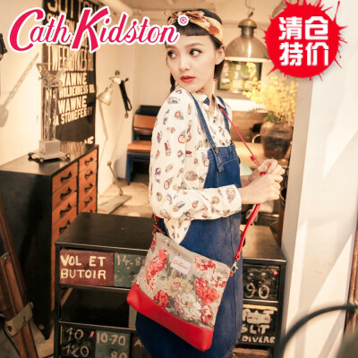 Cath Kidston新款2015单肩斜挎包小女包贝壳包皮百搭可爱韩版帆布