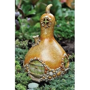 really cute fairy house made of a birdhouse gourd by mickeymom