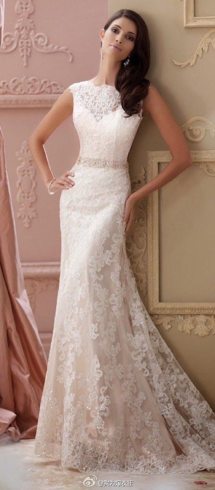 David Tutera for Mon Cheri 2015 婚纱系列，浪漫的公主裙