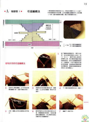 脚后跟的编织方法a-1 也是我们最传统的方法 方法简单，但美观差