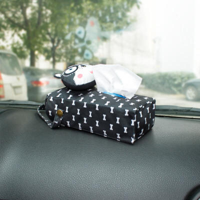 猫咪汽车纸巾盒挂式车载抽纸盒套卡通可爱创意车用纸巾抽两用