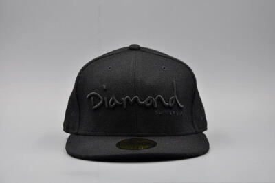 Diamond Supply co. X NE OG SCRIPT FITTED 全封款 黑