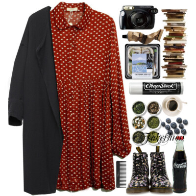 A fashion look from January 2015 featuring polka dot dress, BLACK CRANE and Aesop. Browse and shop related looks.