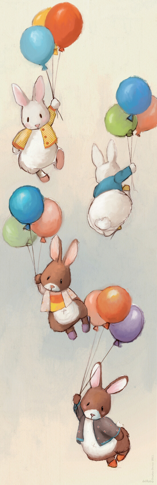 Delphine Doreau的Flying bunnies