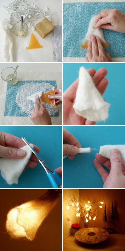 DIY: felt light decoration.