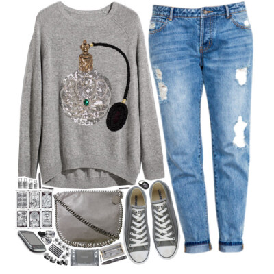 Song: Smash Mouth - All Star #grey #converse @polyvore @polyvore-editorial