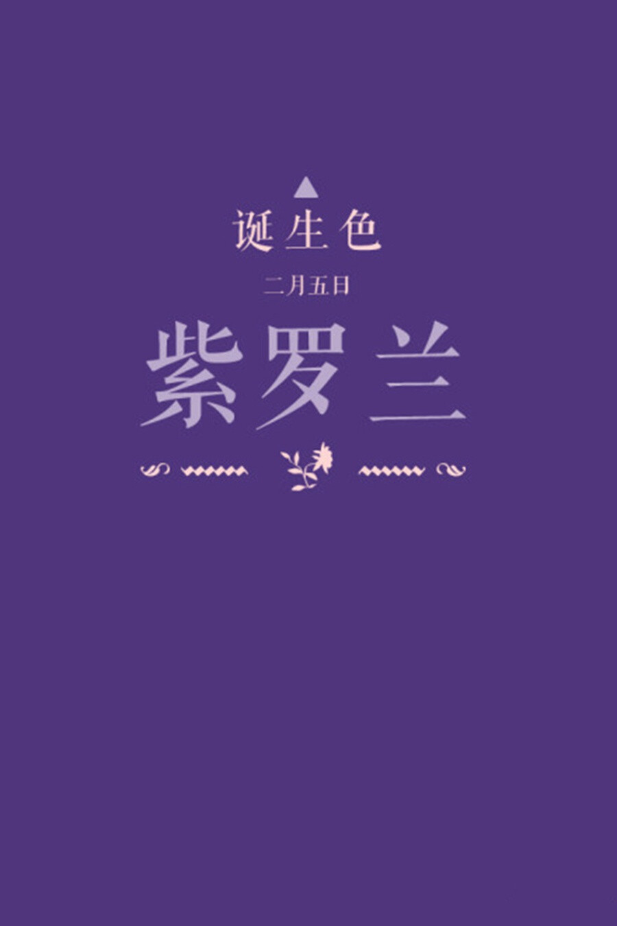 诞生色#2月05日:紫罗兰色#50347e.