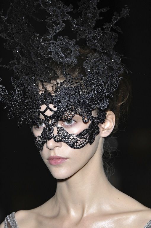 Philip Treacy lace masks