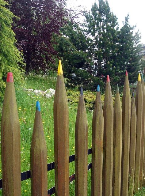 Colored pencil fence