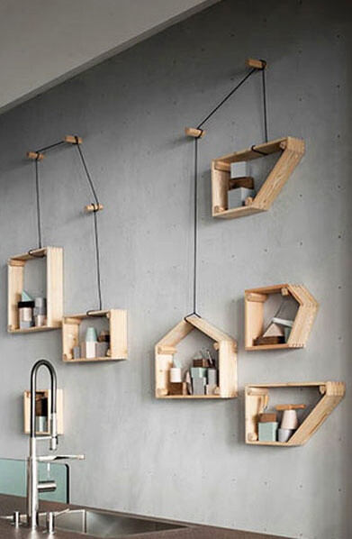 = cantilevered shelving