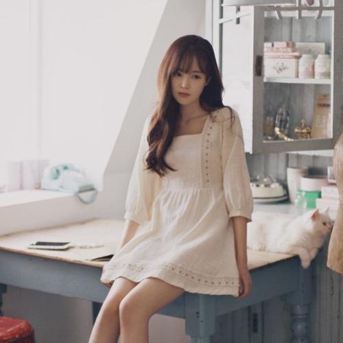 mc迷2015韩国milkcocoa淑女清新民族风中袖连衣裙