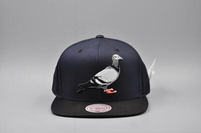 STAPLE x MITCHELL AND NESS PIGEON SNAPBACK 海军蓝