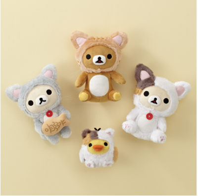 SS 国内现货Rilakkuma 轻松熊猫咪变装造型系列小公仔 四款可选