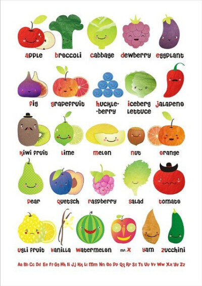 果蔬字母表