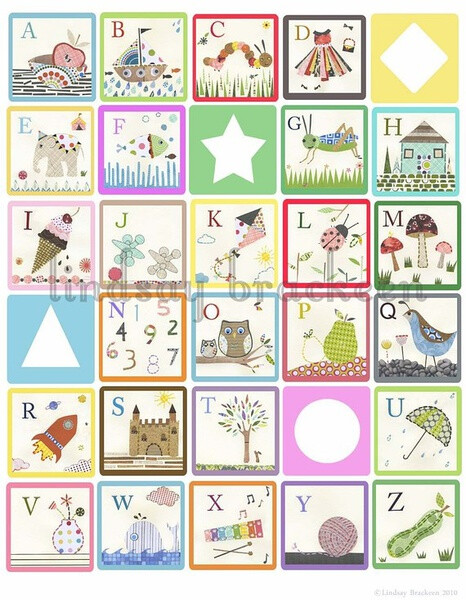 可爱字母表和数字素材