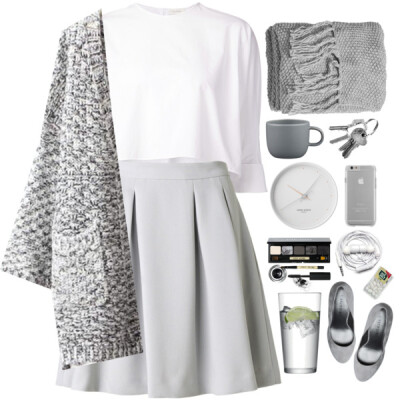 #grey #white #shoes #pumps #glass #lemon #makeup #iphone #apple