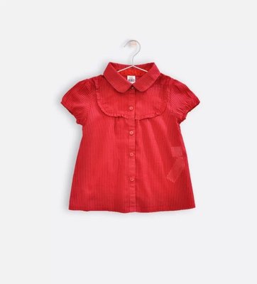 红色小衬衫 ZARA baby 春季新款 小翻领更时尚