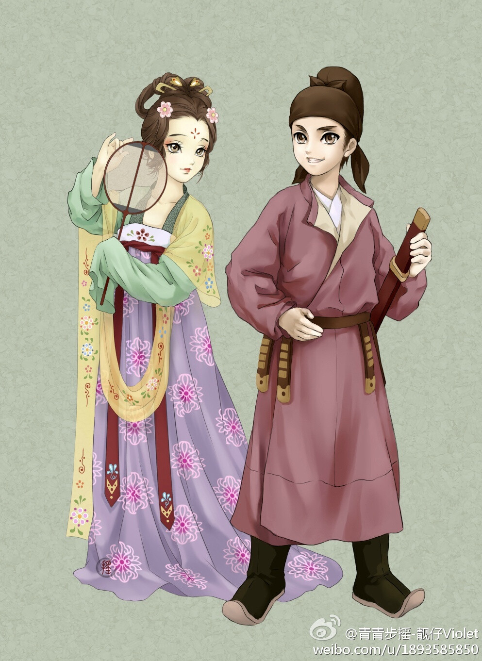 漫画汉服青梅竹马