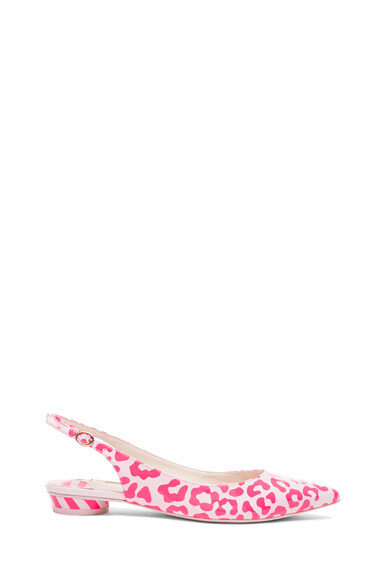 Sophia Webster Tyra Patent Leather Leopard Flats in Pink