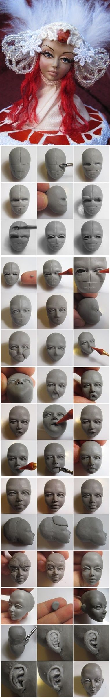 Modeling Clay doll head