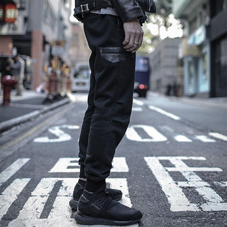 ENSHADOWER 隐蔽者 2015SS加绒印花运动卫裤束脚裤男JOGGER PANTS