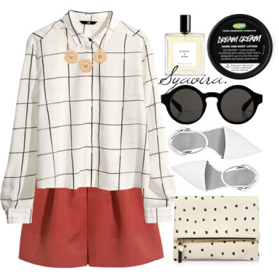 A fashion look from May 2014 featuring pattern long sleeve shirt, H&amp;amp;M and closed toe shoes. Browse and shop related looks.