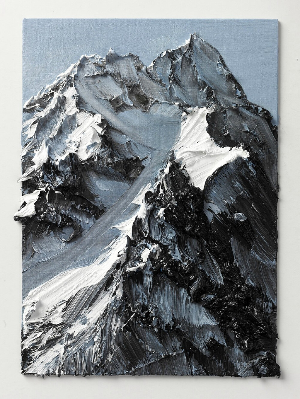 立体感十足的雪山--瑞士艺术家 Conrad Jon Godly’s 油画作品。