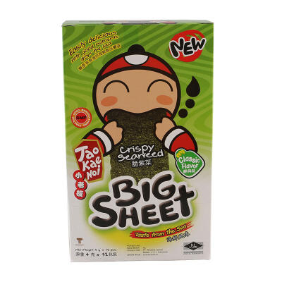 小老板胡椒味香脆紫菜大片状48g盒 泰国进口休闲即食零食海苔
