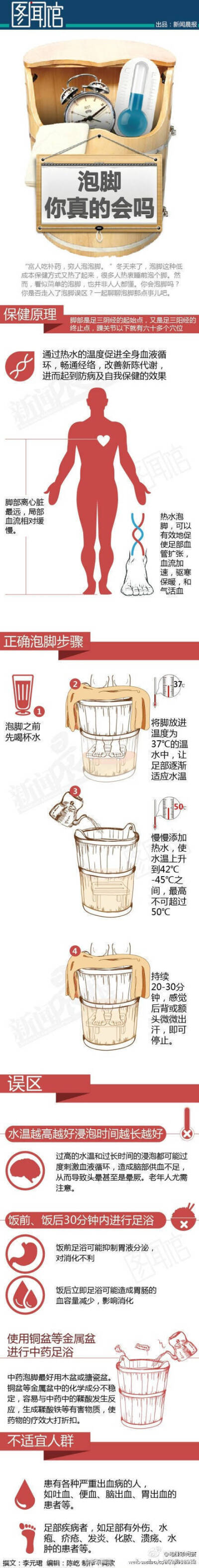 知道吗 热水泡脚也有健康风险【脚大家都要泡，怎么泡？还真是个事儿】冬天来了，泡脚这种低成本保健方式又热了起来，很多人热衷睡前泡个脚。然而，看似简单的泡脚，也并非人人都懂。你会泡脚吗？你是否走入了泡脚误…