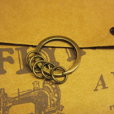 古铜钥匙环 单个钥匙环 不生锈钥匙环 金属配件 饰品配件钥匙扣