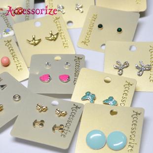 欧美大牌 Accessorize 饰品耳钉 蝴蝶结 袖珍集合款