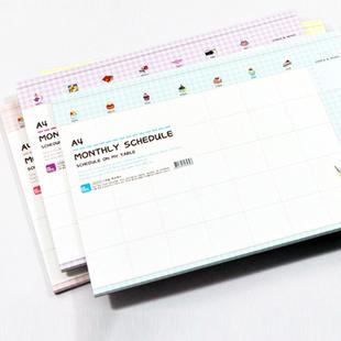韩国文具 可爱桌面日程计划本 记事本 备忘录