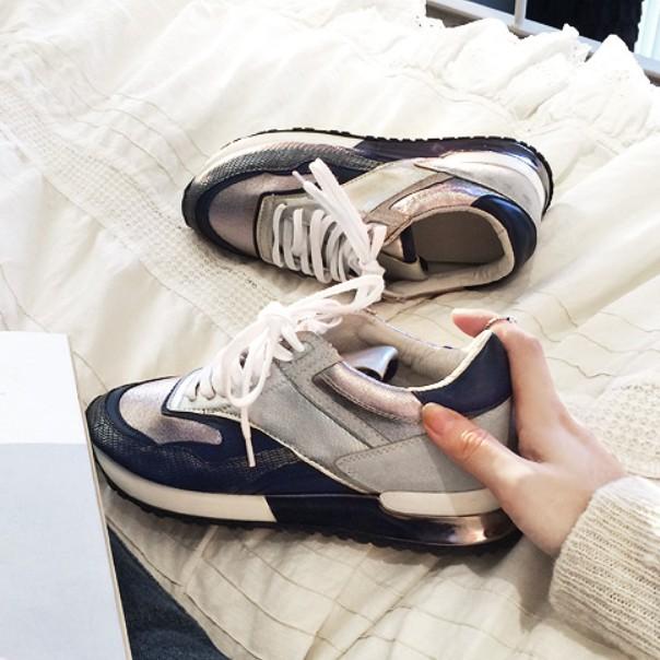 naning9韩国官网直邮春季新拼接休闲增高运动鞋女鞋