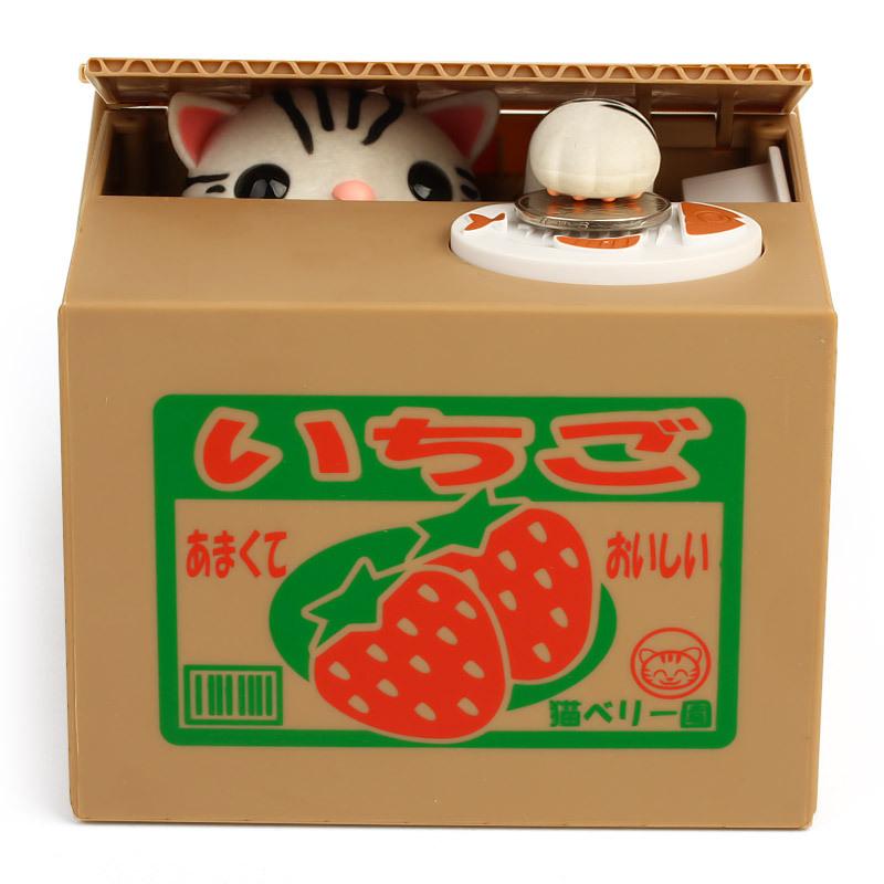Bandai趣玩创意 日本万代 可爱超萌偷钱猫储蓄罐 存钱罐 生日礼物