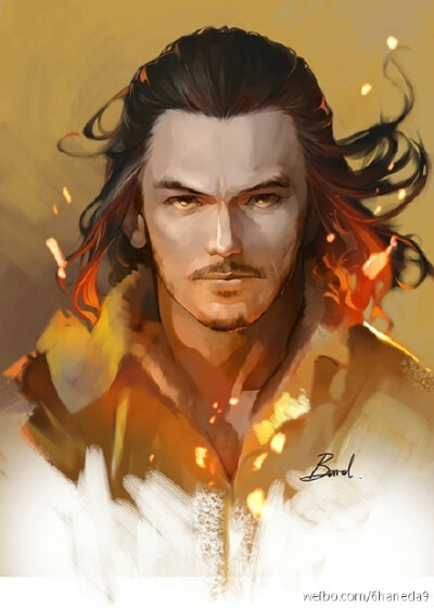 #霍比特人# #Bard# #Luke Evans# 撸完了~bard the dragon Slayer.~[心撸个一万次！via HANE_達