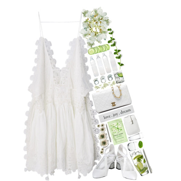 Song: Gorillaz - Feel Good Inc. &amp;quot;Love forever, love is free Let's turn forever you and me Windmill, windmill for the land Is everybody in?&amp;quot; #summer #white #fresh @polyvore @polyvore-editorial