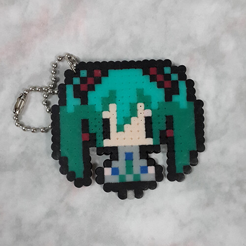 【拼豆成品】新店促销 初音 miku DIY饰品