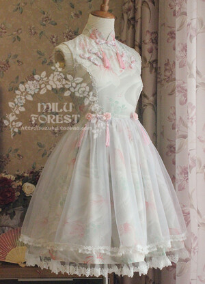 定制 【麋鹿森林】 完售展示 中华风 lolita *游鱼戏梦* 连衣裙 JSK