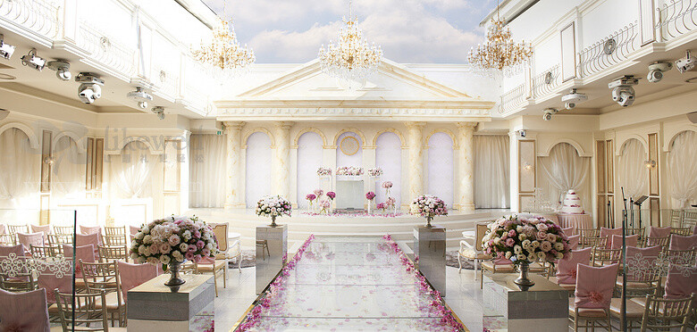 韩国婚礼布置，婚礼仪式区布置，奢华，