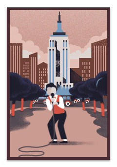 【GIF】德国图形艺术家 Rafael Varona 的新作精选，一如继往高级的用色和微妙的细节～（了解更多：O尖峰视界）