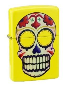 ZIPPO 24894打火机 黄色小丑 骷髅Skull Pocket哑漆彩印美版