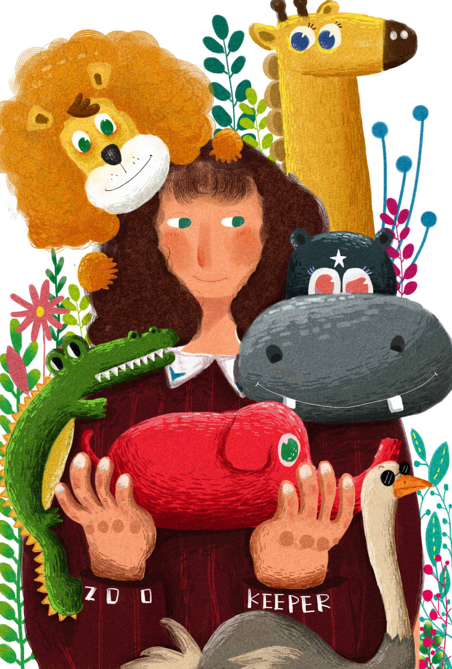 查看《zoo keeper》原图，原图尺寸：1181x1748