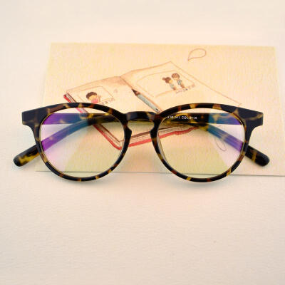 时尚豹纹眼镜框女式韩版潮 超轻TR90眼镜架文艺复古 配近视
