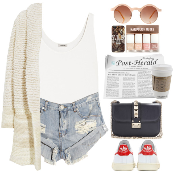 #daywear #comfy #WishList #StreetStyle #shorts #denim #stansmith #adidas #sneakers #WishList #roundsunglasses #spring #simple #simpleoutfit #simpleset #