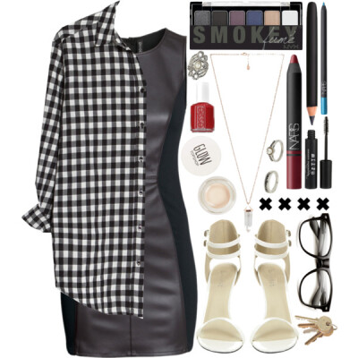 A fashion look from March 2015 featuring black cocktail dresses, long sleeve shirts and high heel shoes. Browse and shop related looks.