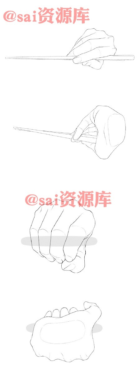 【绘画参考】各种角度手势的绘画方法总结，自己收藏~转需吧~