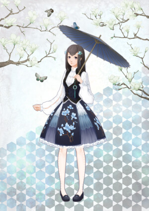 【玉锦青鸾】☆清风时☆独家原创中华风玉兰花刺绣洋装LOLITA