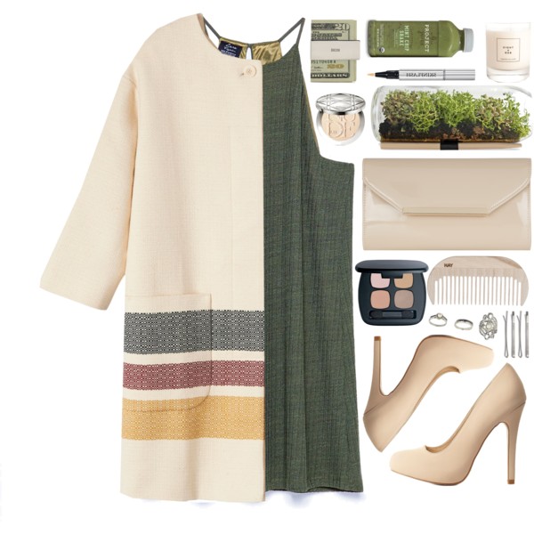 A fashion look from March 2015 featuring zara dresses, collarless coat and nude platform pumps. Browse and shop related looks.