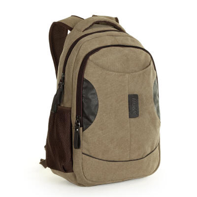 墨一 韩版潮流帆布包男包休闲双肩包中学生背包书包电脑包旅行包